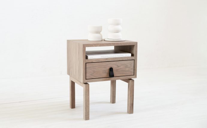 TIMBER wooden bedside table